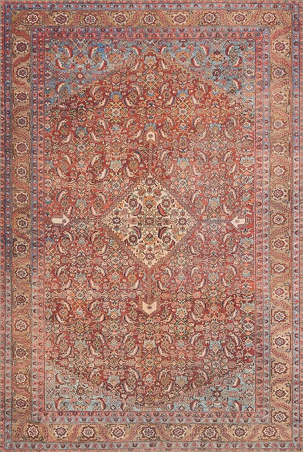 Loloi Loren Collection LQ-06 Red/Multi 8'-4" x 11'-6" Area Rug