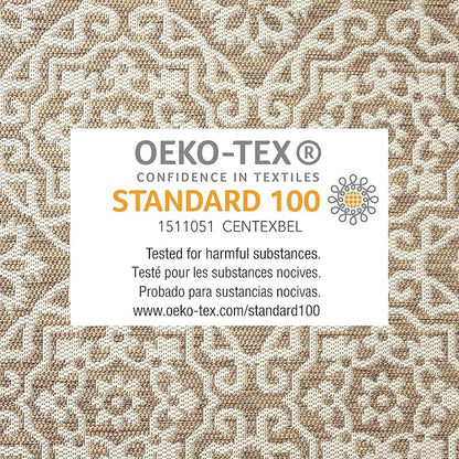 Nicole Miller New York Patio Country Danica Transitional Geometric Indoor/Outdoor Area Rug, Brown/Beige, 5'2"x7'2"