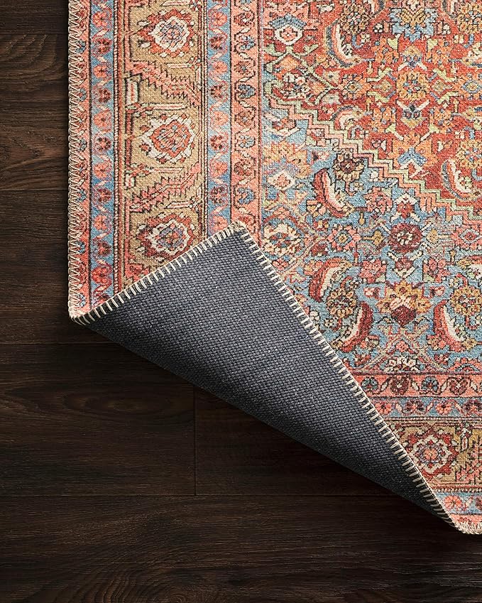 Loloi Loren Collection LQ-06 Red/Multi 2'-3" x 3'-9" Accent Rug