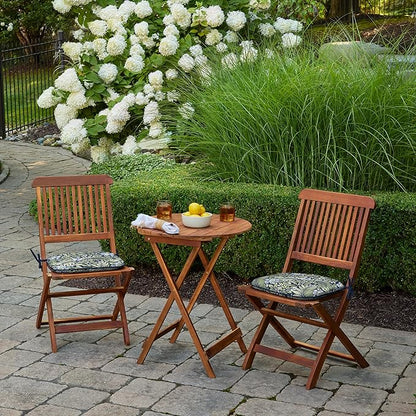 Arden Indoor/Outdoor Foam Seat Pad, 2 Pack, 17 x 16, Patio Cushion, Water Repellent, Fade Resistant, Foam Cushion Sapphire Morrison Floral