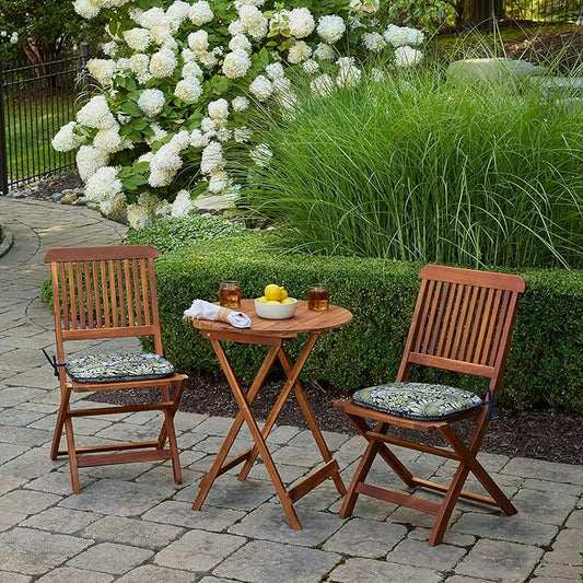 Arden Indoor/Outdoor Foam Seat Pad, 2 Pack, 17 x 16, Patio Cushion, Water Repellent, Fade Resistant, Foam Cushion Sapphire Morrison Floral