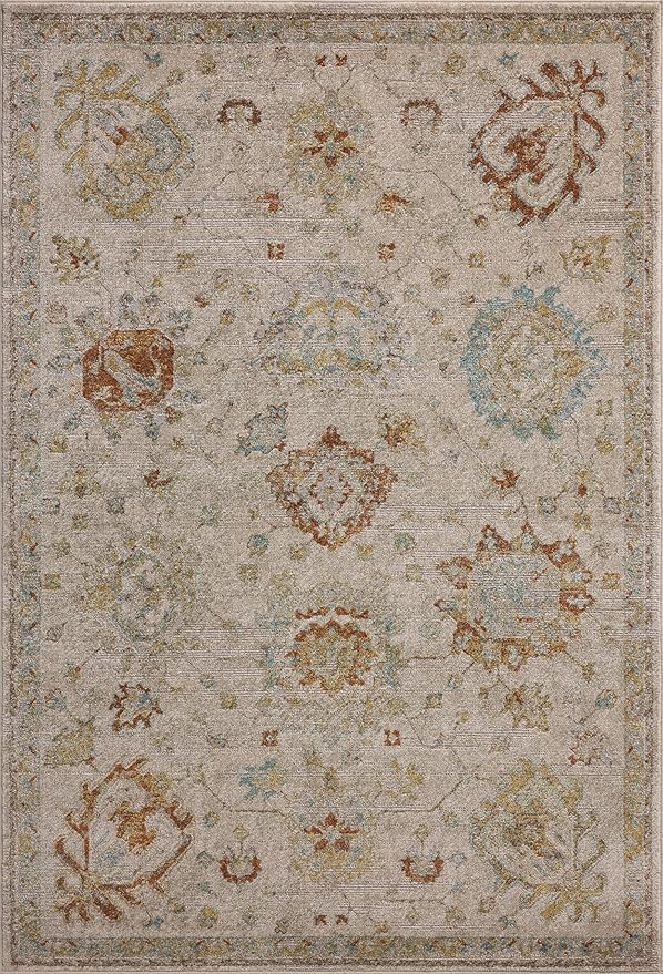Loloi Magnolia Home by Joanna Gaines Mona Collection MOA-02 Oatmeal/Multi 11'-6" x 15'-6" Area Rug