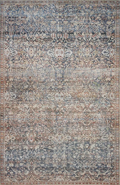 Loloi Chris Loves Julia Jules Collection JUL-06 Denim/Spice 2'-3'' x 3'-9'', .13" Pile Height, Accent Rug