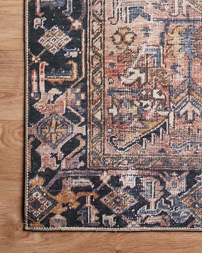 Loloi Chris Loves Julia Jules Collection JUL-02 Terracotta/Multi 2'-0'' x 5'-0'', .13" Pile Height, Accent Rug