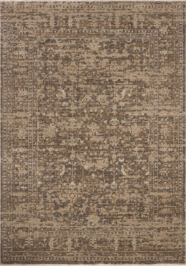 Loloi Haywood Collection HYD-01 Granite/Natural 3'-6" x 5'-7" Accent Rug