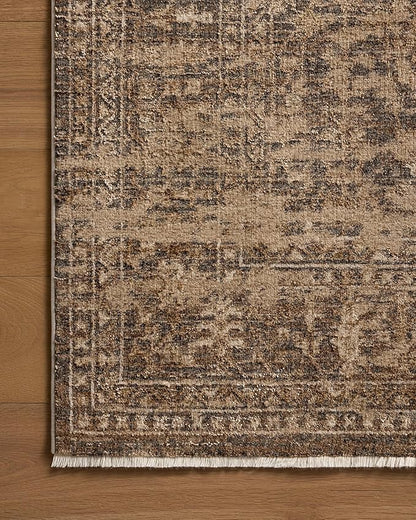 Loloi Haywood Collection HYD-01 Granite/Natural 3'-6" x 5'-7" Accent Rug