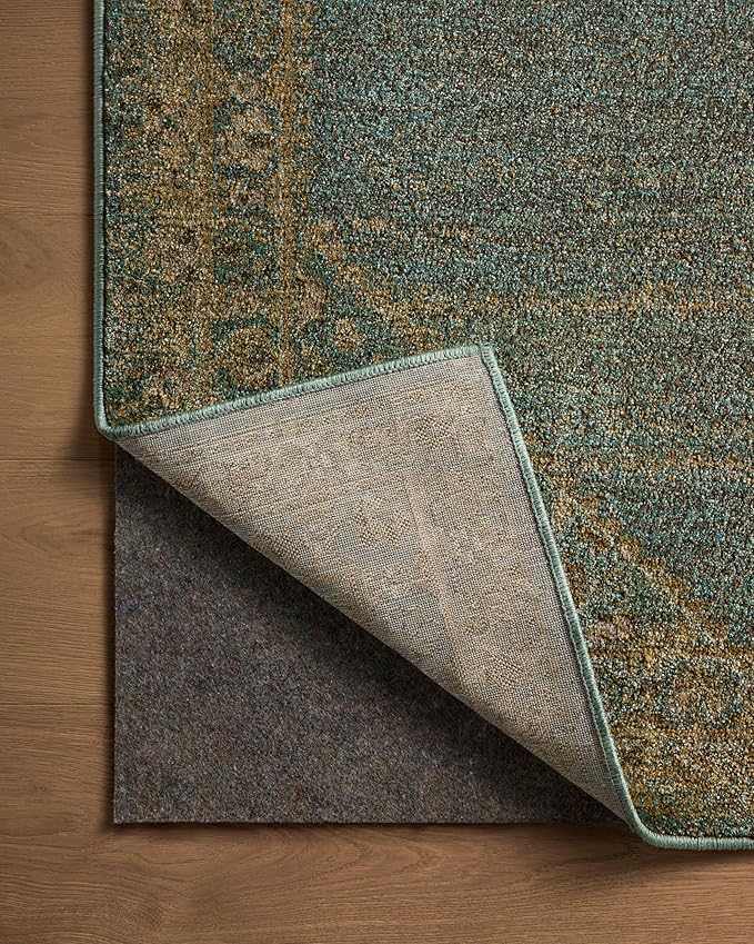 Loloi Magnolia Home by Joanna Gaines Mona Collection MOA-04 Aqua/Wheat 2'-6" x 4'-0" Accent Rug