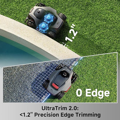 MOVA LiDAX Ultra 3000 AWD Robot Lawn Mower Wire Free RTK Free for up to 0.75 Acre*Dual Maps, 360° 3D LiDAR & AI Dual Vision Mapping, Robotic Mower with 4G, for 80% Slopes, Cutting Height 1.2”–3.9“