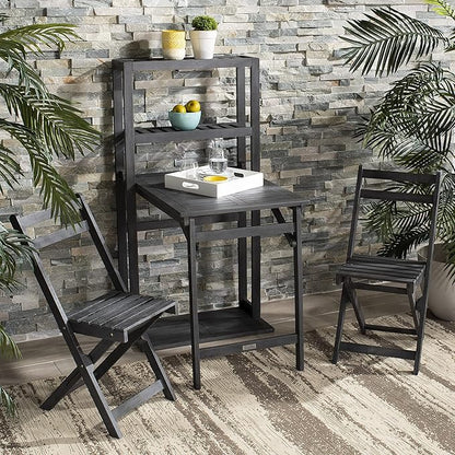 SAFAVIEH PAT6756A Outdoor Collection Griffen Balcony Natural Set Dining Cabinet