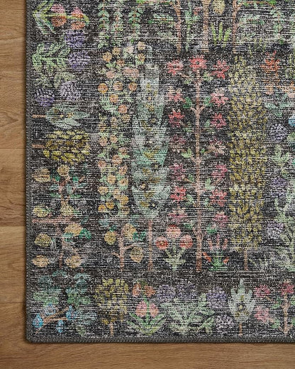 Loloi Rifle Paper Co. Maison Collection MAO-07 Charcoal 2'-0" x 5'-0", .19" Pile Height, Accent Rug