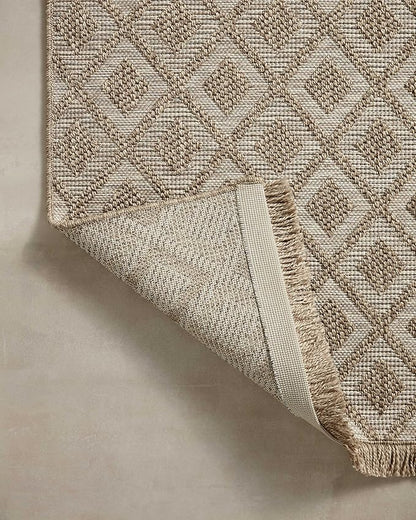 Loloi Dawn Collection Indoor/Outdoor DAW-07 Light Brown 2'-3" x 3'-9" Accent Rug