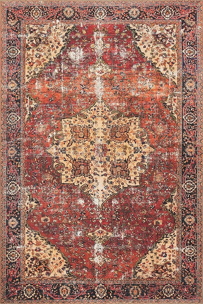 Loloi Loren Collection LQ-07 Red/Navy 5'-0" x 7'-6" Area Rug