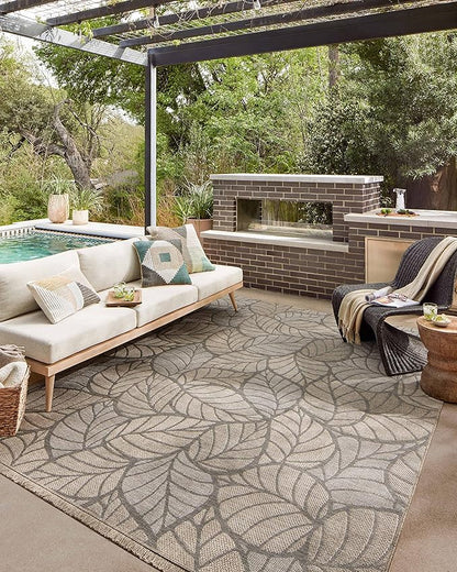 Loloi Dawn Collection Indoor/Outdoor DAW-05 Taupe 7'-8" x 10' Area Rug