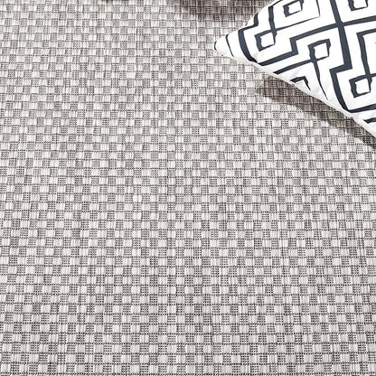 SAFAVIEH Washable Rug Outdoor Courtyard Collection - 2'3" x 20' Runner, Light Grey & Black, Non-Shedding & Easy Cleaning, Ideal for Patio, Entryway, Mudroom, Hallway, Kitchen (CY8475-37612)