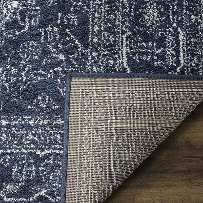 SAFAVIEH Adirondack Collection Area Rug - 5'1" x 7'6", Navy & Ivory, Oriental Medallion Design, Non-Shedding & Easy Care, Ideal for High Traffic Areas in Living Room, Bedroom (ADR108N)