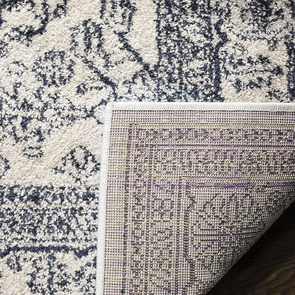 SAFAVIEH Adirondack Collection Runner Rug - 2'6" x 8', Ivory & Navy, Oriental Medallion Design, Non-Shedding & Easy Care, Ideal for High Traffic Areas in Living Room, Bedroom (ADR108R)