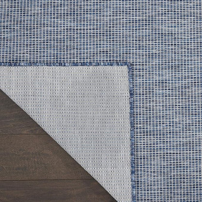 Nourison Positano Indoor-Outdoor Navy Blue 4' x 6' Area Rug, Easy Cleaning, Non Shedding, Bed Room, Living Room, Dining Room, Backyard, Deck, Patio (4x6)