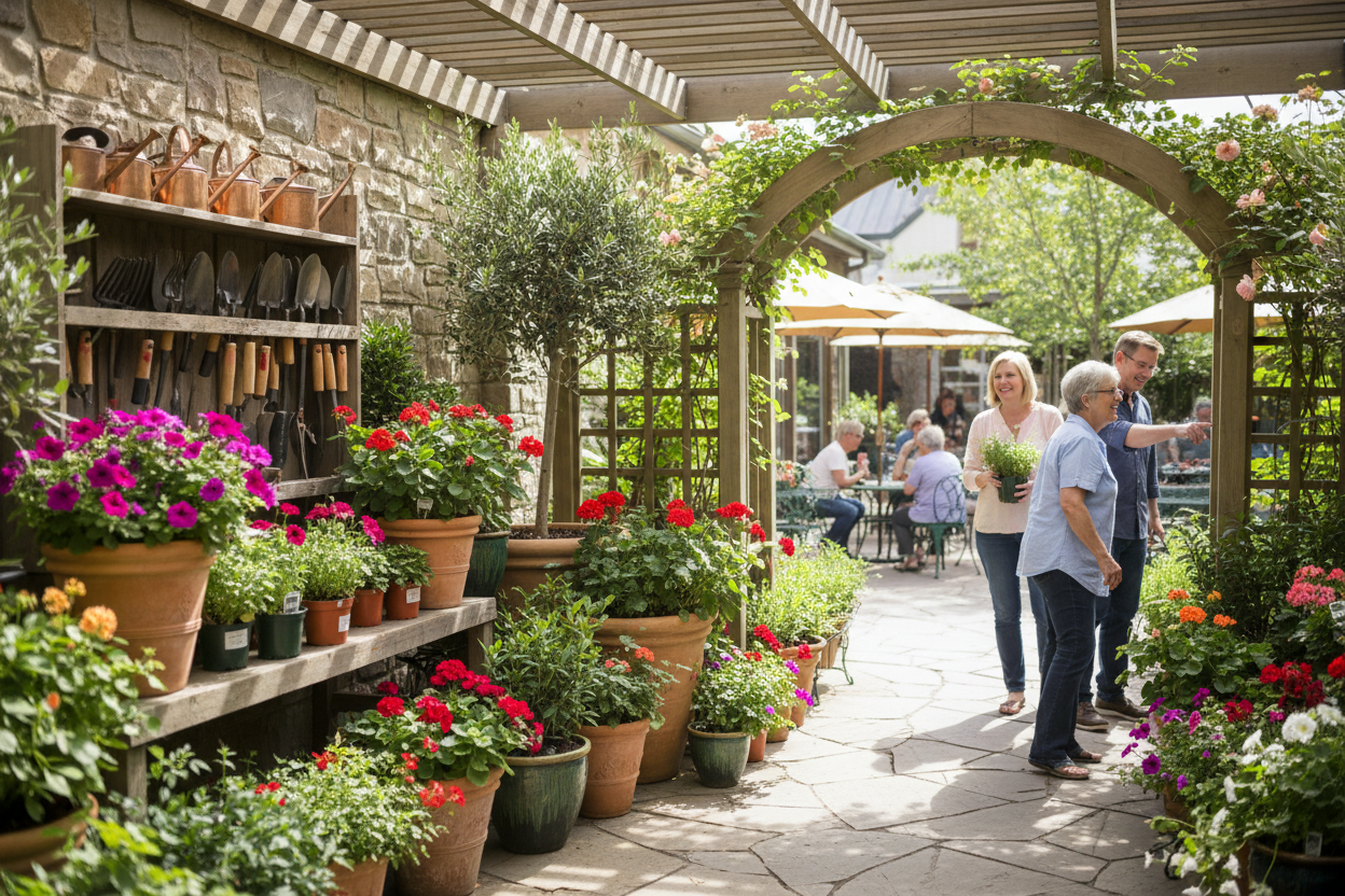 We warmly welcome you to Golden Patio Garden, where every plant, pot, and tool is chosen with care to help you cultivate beauty, joy, and relaxation in your outdoor spaces. Explore our products, discover gardening tips, and join a community that celebrates the love of nature. (make it real photo)